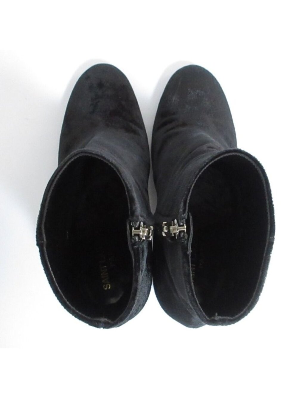 Saint Laurent Paris Velvet Ankle Boots 36.5 Black - Picture 4 of 15